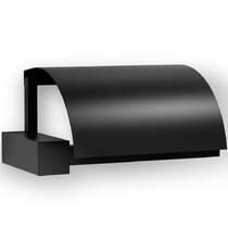 Тримач для туалетного паперу Decor Walther Corner CO TPH4 0561660 з кришкою, чорний матовий, фото №1