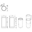 Склянка Decor Walther Mikado MK WMB 0523460 чорний матовий, фото 2