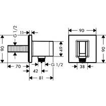 Шланговое подключение Hansgrohe Fixfit E 26889700 с держателем, белый матовый, фото №2