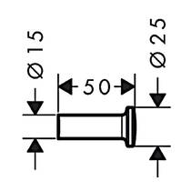 Крючок Axor Universal Circular 42811820 одинарный, никель матовый, фото №2