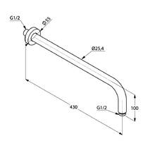 Держатель верхнего душа Kludi A-Qa 665140500 настенный, фото №3