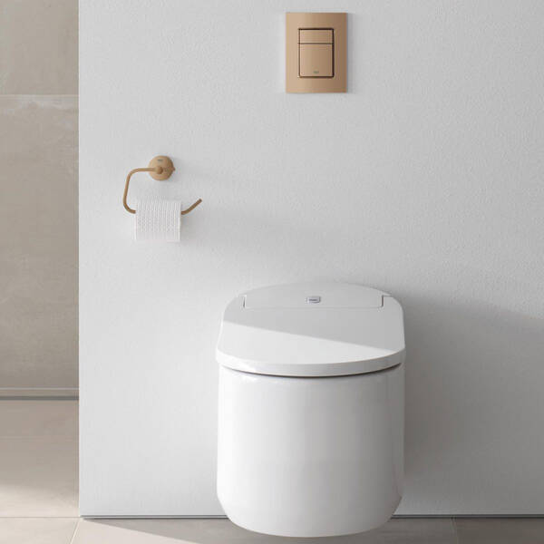 Тримач для туалетного паперу Grohe Essentials 40689DL1 теплий захід сонця (брашоване рожеве золото), фото 4