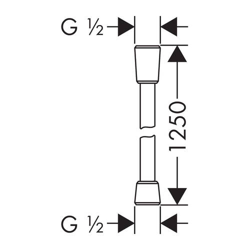 Душевой шланг Axor 28622300 1,25 м красное золото полированный, фото 2
