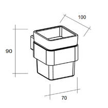 Склянка для зубних щіток Liberta FLOW white білий, фото №3