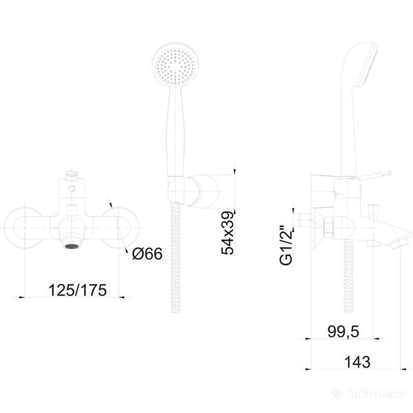 Смеситель для ванны Primera Mito 10280017, фото 2