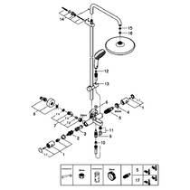 Душевая система Grohe Tempesta Cosmopolitan 26672000 с термостатом хром, фото №5