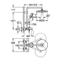 Душевая система Grohe Tempesta Cosmopolitan 26672000 с термостатом хром, фото №4