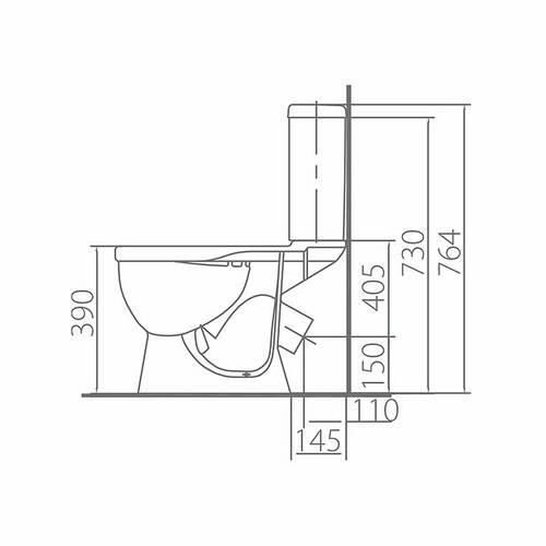 Унітаз-компакт KOLO Antysplash 209905UA з сидінням з кришкою із поліпропілену, фото 3