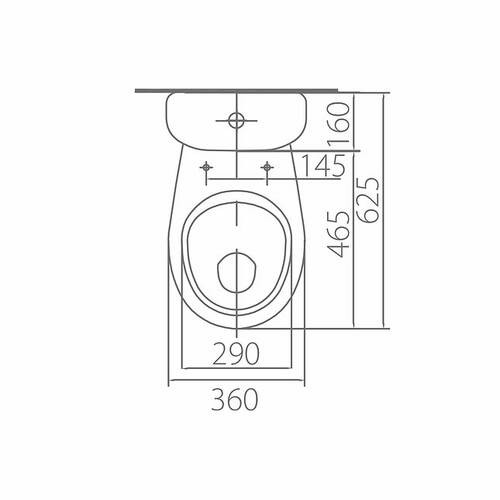 Унітаз-компакт KOLO Antysplash 209905UA з сидінням з кришкою із поліпропілену, фото 4