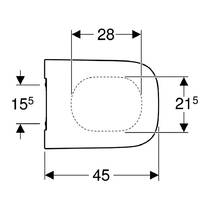 Кришка для унітаза Geberit Smyle Square 500.688.01.1 Soft Close білий, фото №2