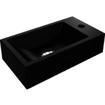 Раковина Miraggio Faro L Mirastone Black Shine 40 см черный матовый, фото №1