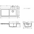 Мойка для кухни Hansgrohe S51 43314170 с сушилкой слева, черный графит, фото 2