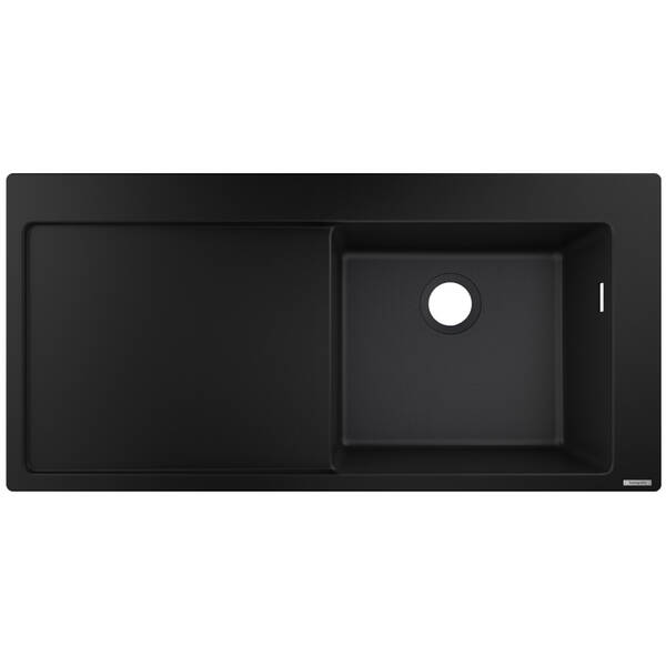 Мойка для кухни Hansgrohe S51 43314170 с сушилкой слева, черный графит, фото 1