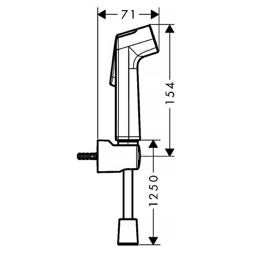 Гігієнічний душ Hansgrohe Bidette EcoSmart+ 1jet 29234000 хром, фото 2