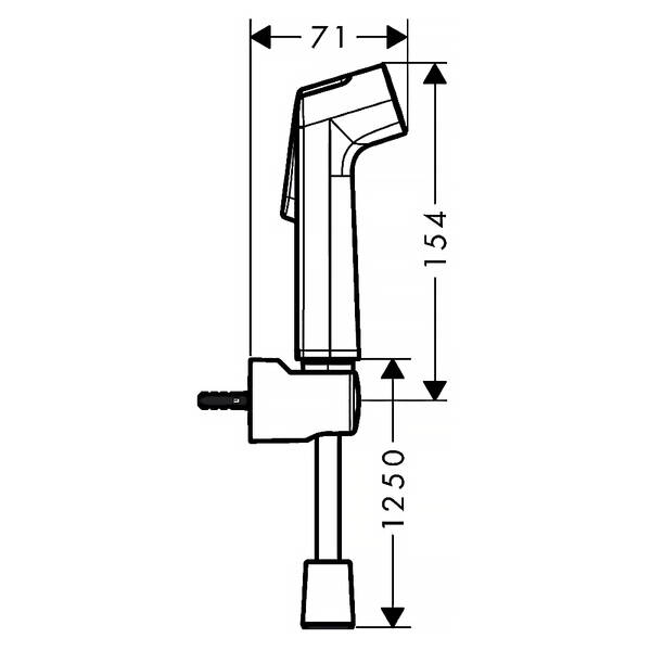 Гігієнічний душ Hansgrohe Bidette EcoSmart+ 1jet 29234000 хром, фото 2
