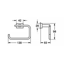 Держатель для туалетной бумаги Grohe Essentials Cube 40507DC1 без крышки, суперсталь, фото №2