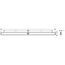 Штанга для душу Hansgrohe WallStoris 27904670 70 см, чорний матовий, фото №2