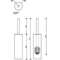 Щітка для унітаза Decor Walther Bar SBG 0856850 білий матовий, фото №2