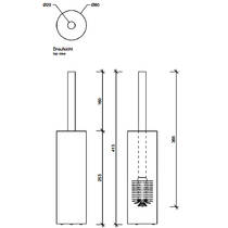 Щітка для унітаза Decor Walther Bar SBG 0856817 темна бронза, фото №2