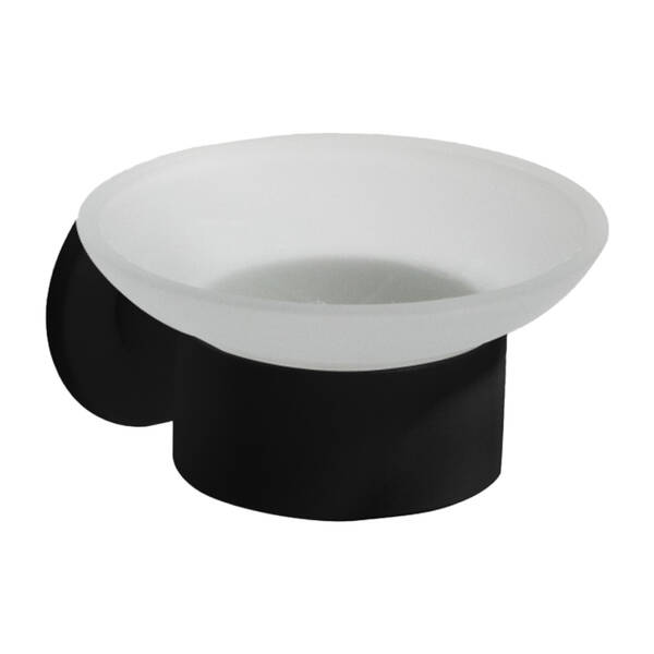 Мыльница Liberta Roll Black с держателем, черный матовый, фото 1
