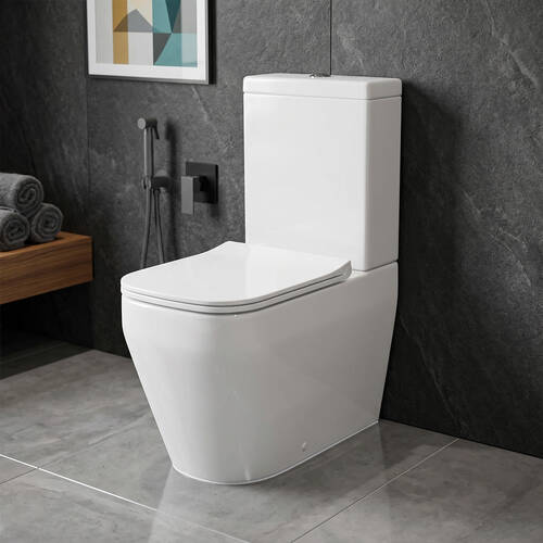 Унітаз-компакт Devit Optima 3110140 безобідковий з кришкою Soft