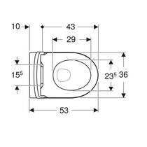 Унитаз подвесной Geberit iCon 501.663.JT.1 безободковый с сиденьем с крышкой Softclose, цвет белый альпийский матовый, фото №3