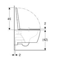 Унитаз подвесной Geberit iCon 501.663.JT.1 безободковый с сиденьем с крышкой Softclose, цвет белый альпийский матовый, фото №5