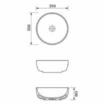 Раковина Cersanit Moduo CCWT1000656401 на стільницю кругла d35 см, фото №4