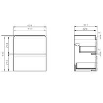 Тумба с раковиной Cersanit Moduo Slim СЕТ B02 50 см белый, фото №2