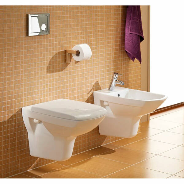 Унитаз подвесной Cersanit Carina 548 SZCZ1000841773 CleanOn с крышкой дюропласт Soft close, фото 4