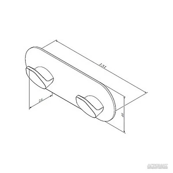 Крючок Am.Pm Inspire A5035600 двойной хром, фото 2