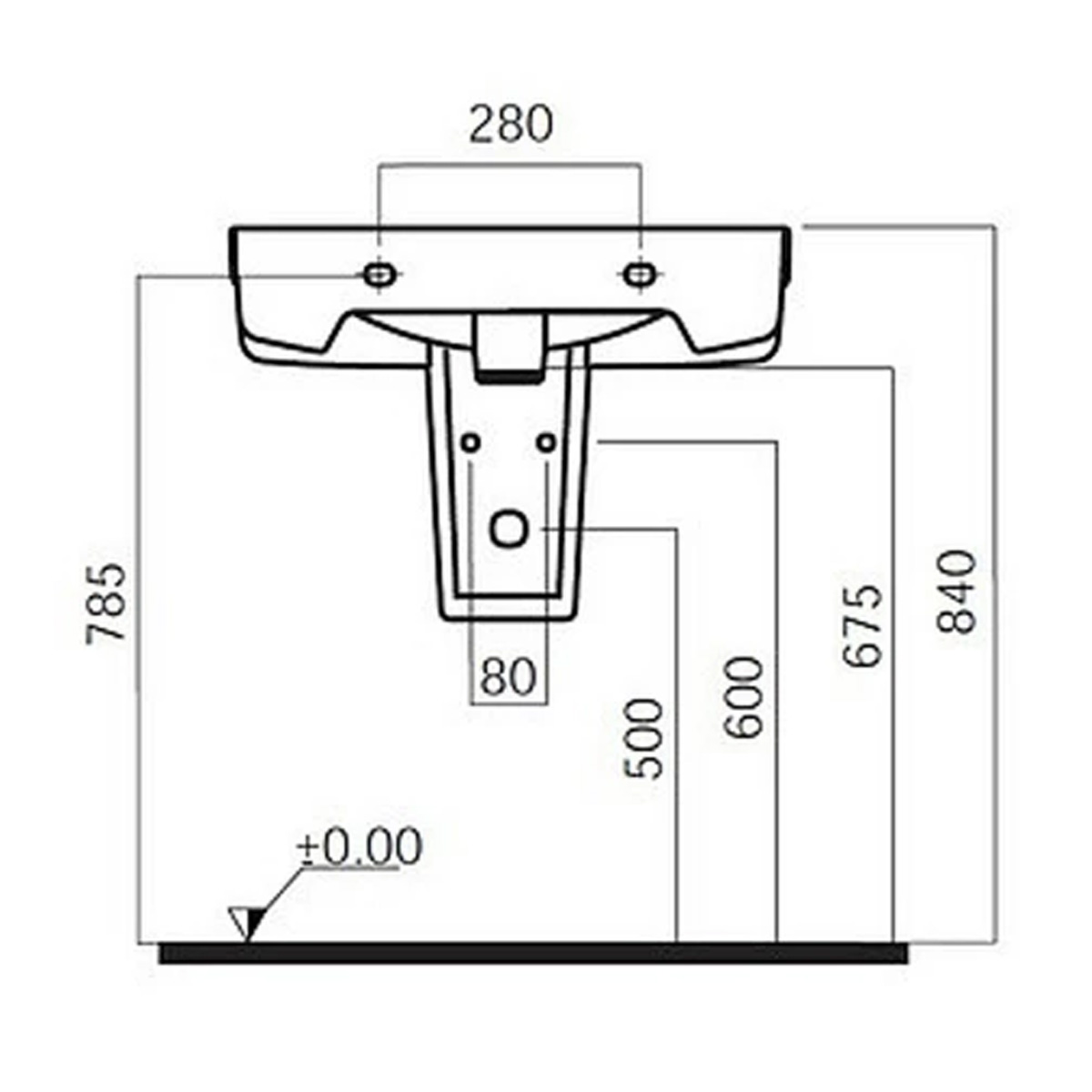 C514970WH/C534970WH Bliss L (Scandi) напівп'єдестал (1 сорт)