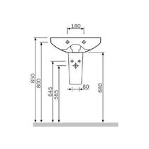 Напівп'єдестал для раковини AM.PM Inspire C504970WH, фото №3