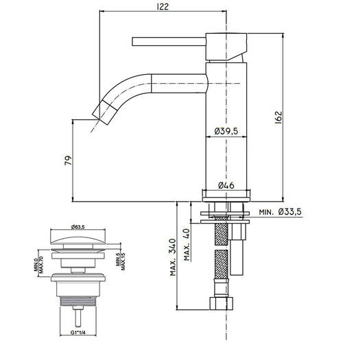 Змішувач для раковини Paffoni Light LIG071KHG медове золото, фото 3