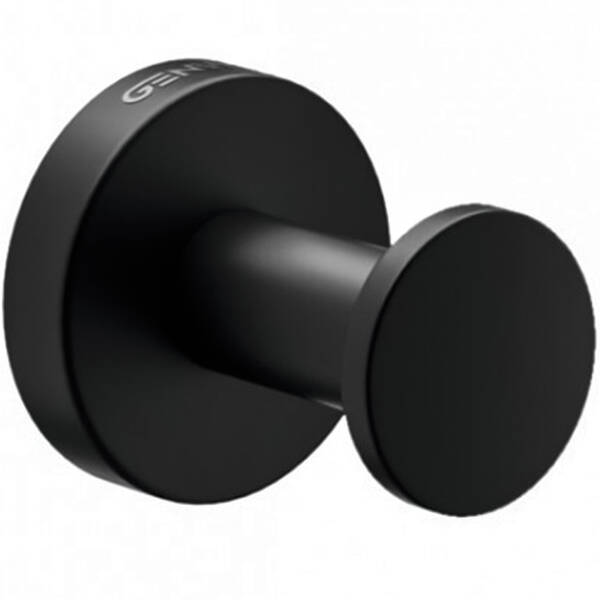 Гачок GENWEC Nimbus GW05 70 04 03 одинарний, чорний матовий, фото 1
