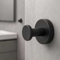 Крючок Genwec Nimbus GW05 70 04 03 одинарный, черный матовый, фото №1