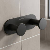 Гачок GENWEC Nimbus GW05 70 04 03B подвійний, чорний матовий, фото №1