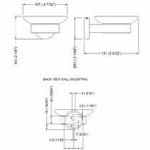 Мыльница GENWEC Nimbus GW05 73 04 03 с держателем, черный матовый, фото №2