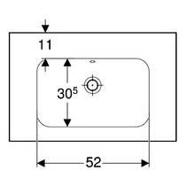 Раковина Geberit iCon Light 501.839.00.7 з полицею 75 см, фото №2