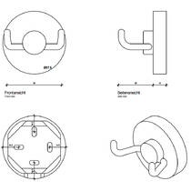 Гачок Decor Walther Universal WH 3 0009274 подвійний, хром, фото №2