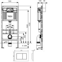 Инсталляция для унитаза TECE base 9400401UA с клавишей смыва черный матовый, фото №2