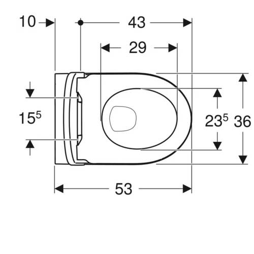 Подвесной унитаз Geberit iCon 501.664.00.1 Rimfree, с крышкой дюропласт, фото 2