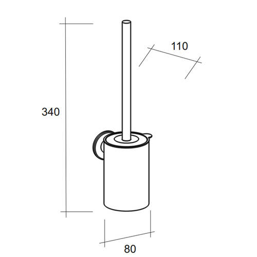 Щітка для унітаза Liberta Roll black чорний, фото 3