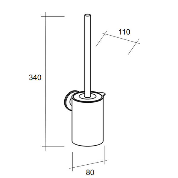 Щітка для унітаза Liberta Roll black чорний, фото 3