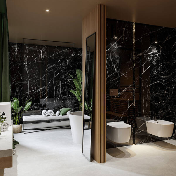 Керамограніт Cerrad Gres Marmo Morocco Black Poler 59,7х119,7 см, фото 4