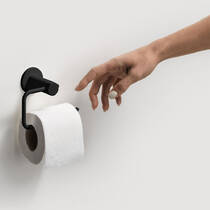Тримач для туалетного паперу Liberta Roll Black відкритий, чорний, фото №2