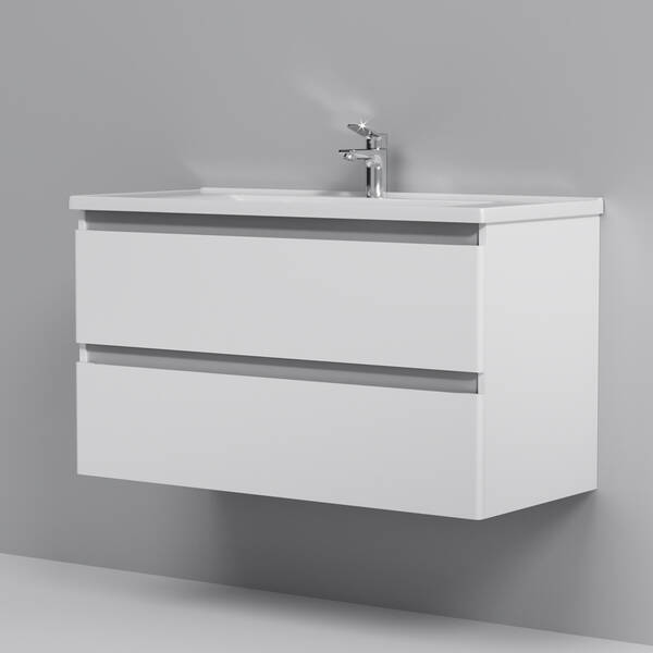 Тумба з раковиною AM.PM X-Joy M85 - FHX1002 - WC1002WG38 підвісна, 100 см, білий глянець, фото 2