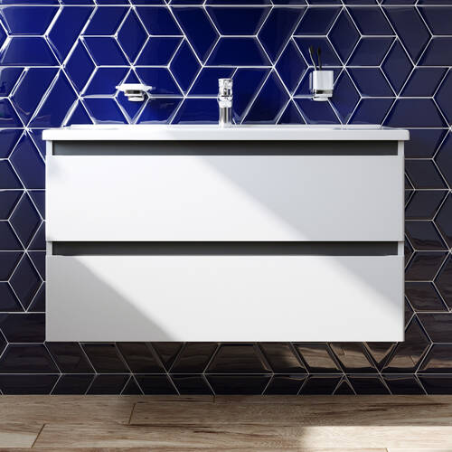 Тумба з раковиною AM.PM X-Joy M85 - FHX1002 - WC1002WG38 підвісна, 100 см, білий глянець, фото 4