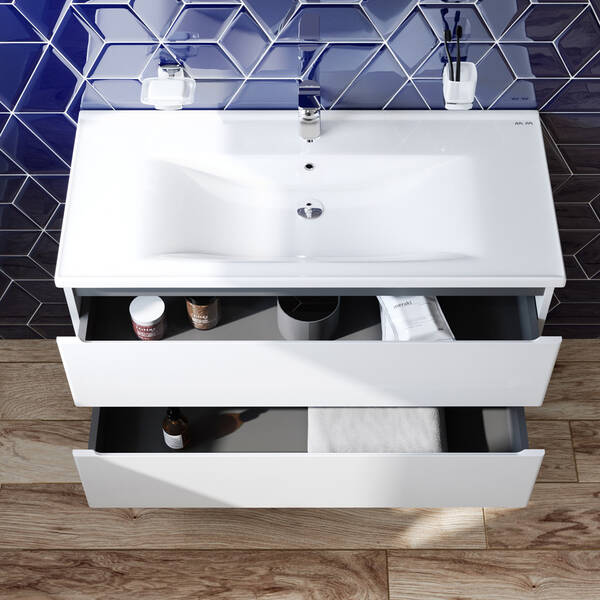 Тумба з раковиною AM.PM X-Joy M85 - FHX1002 - WC1002WG38 підвісна, 100 см, білий глянець, фото 5