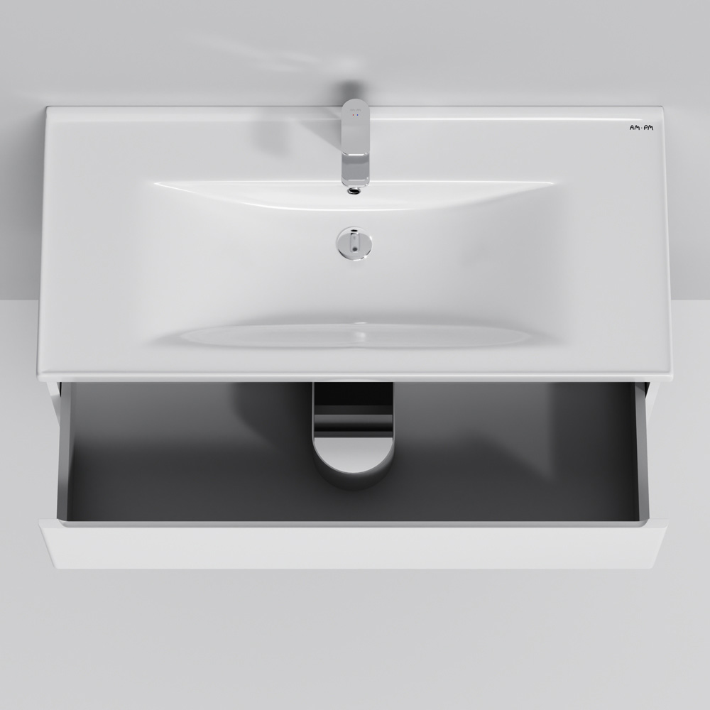 M85-FHX1002-WC1002WG38 X-Joy, База з раковиною, підвісна, 100 см, 2 ящика, білий глянець (1 сорт)